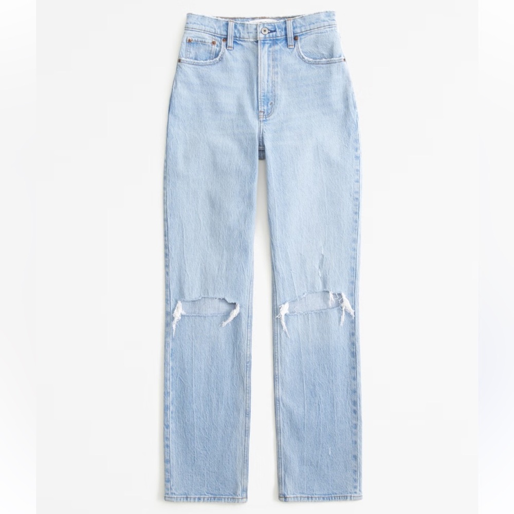 Abercrombie & Fitch 90s Straight Ultra High Rise Blue Jeans